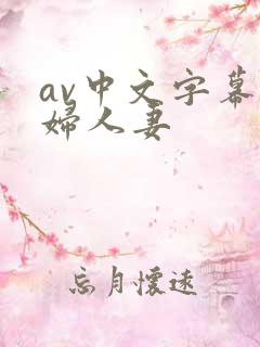 av中文字幕少妇人妻