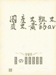 国产又粗又猛又爽又黄的av