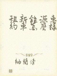 租新能源车跑网约车怎么样