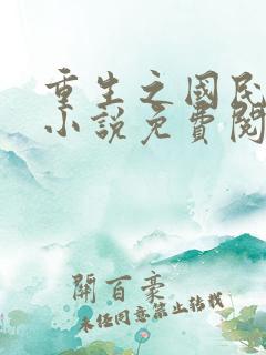 重生之国民男神小说免费阅读