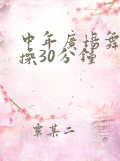 中年广场舞健身操30分钟
