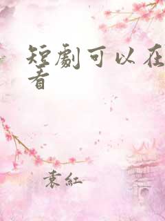 短剧可以在哪里看