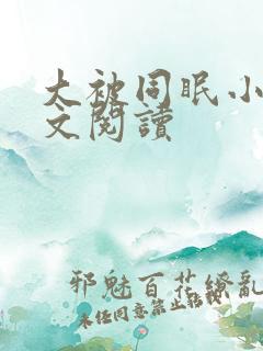 大被同眠小说全文阅读