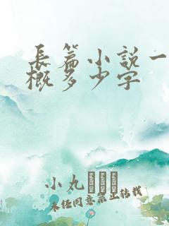 长篇小说一篇大概多少字