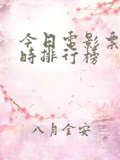 今日电影票房实时排行榜