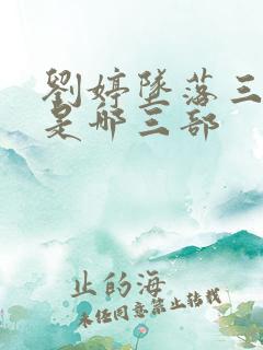 刘婷坠落三部曲是哪三部