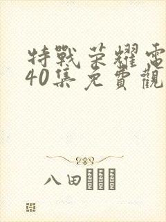 特战荣耀电视剧40集免费观看