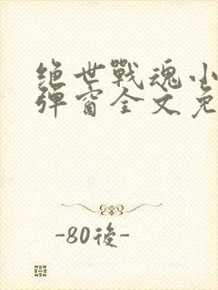 绝世战魂小说无弹窗全文免费阅读