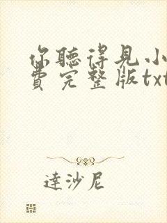 你听得见小说免费完整版txt