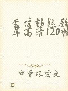 李信动态壁纸全屏高清120帧