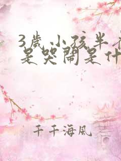 3岁小孩半夜老是哭闹是什么原因