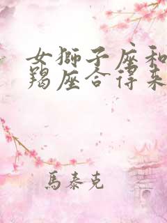 女狮子座和男摩羯座合得来吗