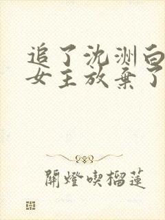 追了沈洲白十年女主放弃了
