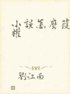 小说怎么获得版权