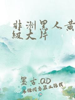 非洲黑人黄色一级大片
