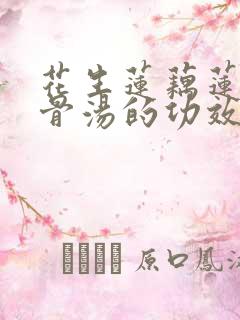 花生莲藕莲子排骨汤的功效