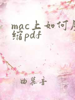 mac上如何压缩pdf