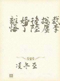 离婚后总裁他后悔了陆尘李清瑶