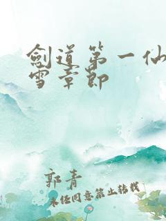 剑道第一仙文灵雪章节