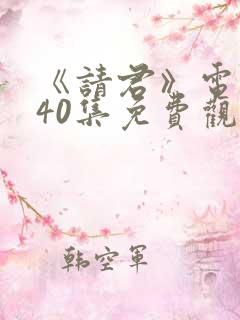 《请君》电视剧40集免费观看
