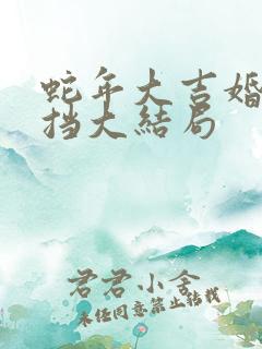 蛇年大吉婚不可挡大结局