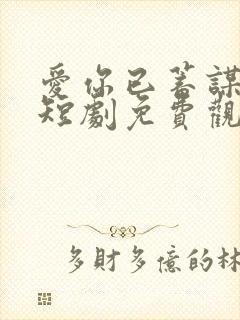 爱你已蓄谋已久短剧免费观看