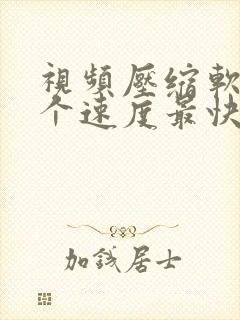 视频压缩软件哪个速度最快
