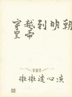 穿越到明朝崇祯皇帝