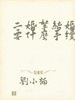 二婚拿结婚证需要什么手续
