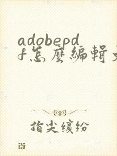 adobepdf怎么编辑文字