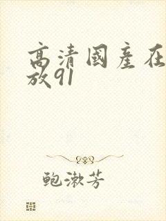高清国产在线播放91