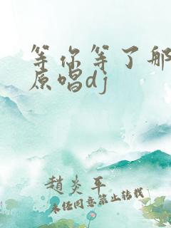 等你等了那么久原唱dj
