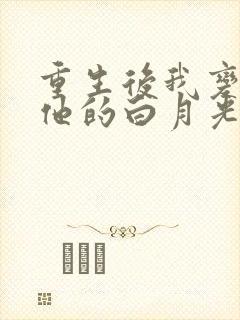 重生后我变成了他的白月光