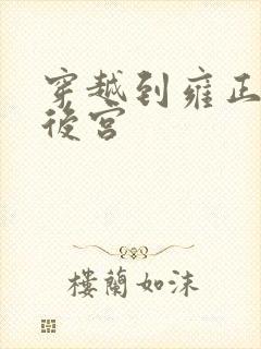 穿越到雍正极品后宫