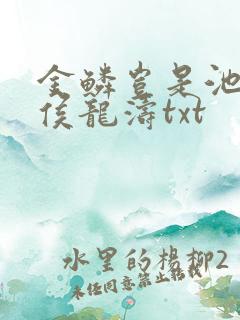 金鳞岂是池中物侯龙涛txt