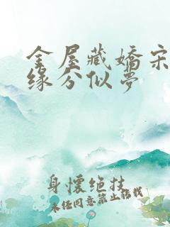 金屋藏娇宋阳 缘分似梦