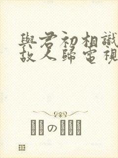 与君初相识恰似故人归电视剧