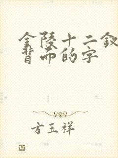 金陵十二钗香烟背面的字