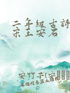 二年级古诗梅花宋王安石