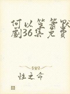 何以笙箫默电视剧36集免费播放
