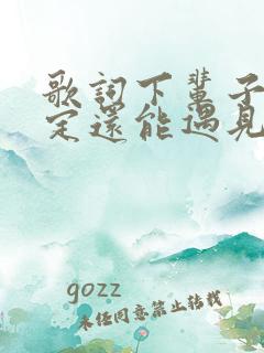 歌词下辈子不一定还能遇见你