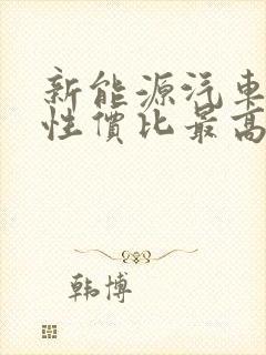 新能源汽车哪个性价比最高