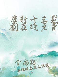尘封十三载电视剧在线免费看