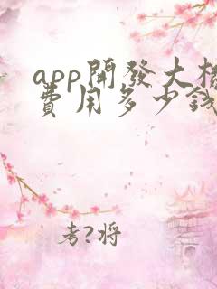 app开发大概费用多少钱合适