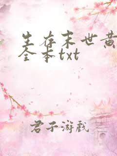 生存末世黄小婵全本txt