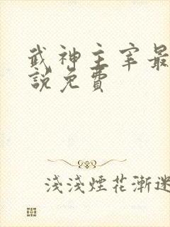 武神主宰最新小说免费