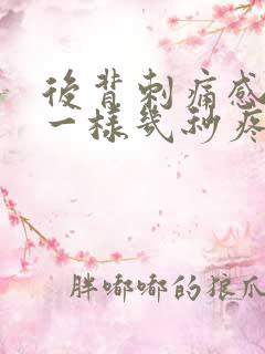 后背刺痛感针扎一样几秒疼一下