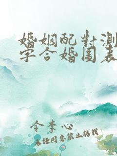 婚姻配对测试八字合婚图表