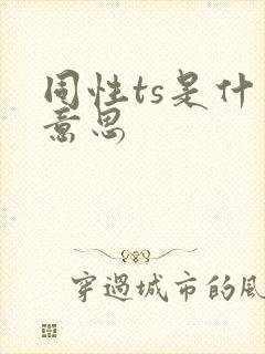 同性ts是什么意思