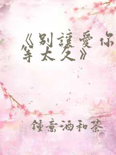 《别让爱你的人等太久》